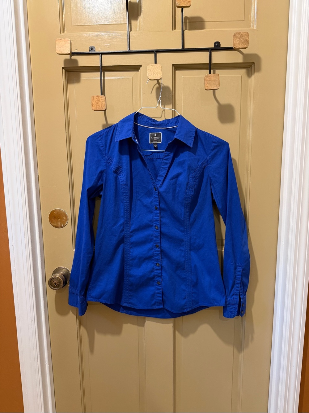 Structured blue Express The Essential button down